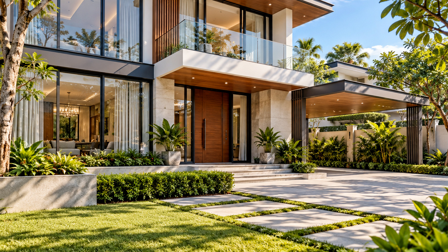 Mekong Horizon Villa modern white family residence